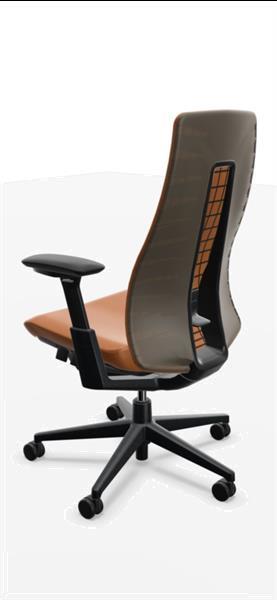 Grote foto haworth fern cognac lederen bureaustoel design huis en inrichting stoelen