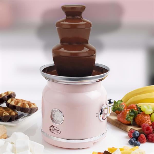Grote foto bestron chocoladefontein acf700p roze witgoed en apparatuur kookplaten en gasstellen