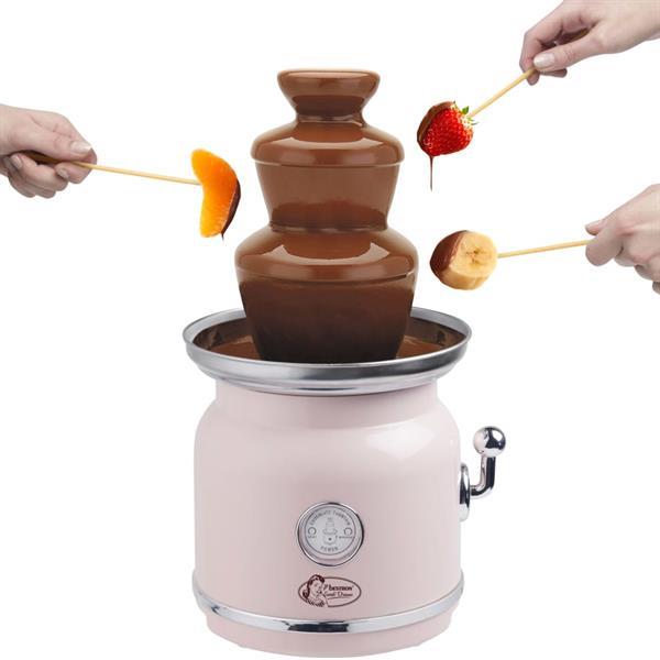 Grote foto bestron fontaine chocolat acf700p rose witgoed en apparatuur kookplaten en gasstellen