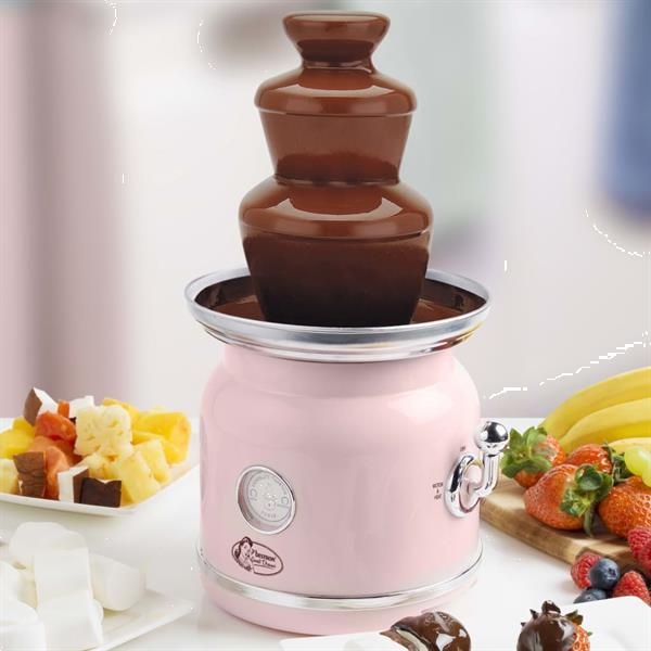 Grote foto bestron fontaine chocolat acf700p rose witgoed en apparatuur kookplaten en gasstellen
