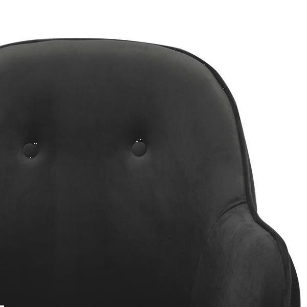 Grote foto vidaxl chaise bascule gris fonc velours huis en inrichting stoelen
