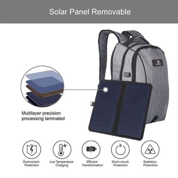 Grote foto haweel 14w foldable removable solar power outdoor portable c sieraden tassen en uiterlijk rugtassen