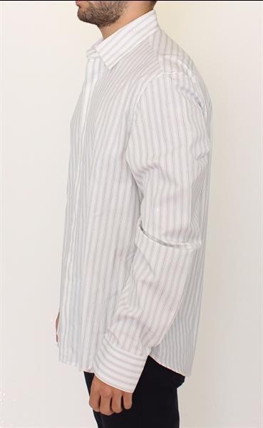 Grote foto ermanno scervino white black striped regular fit casual shir kleding heren t shirts