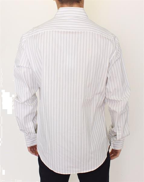 Grote foto ermanno scervino white black striped regular fit casual shir kleding heren t shirts