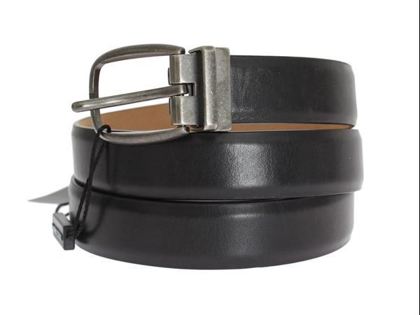 Grote foto dolce gabbana black leather gray buckle belt 105 cm 42 i kleding dames sieraden