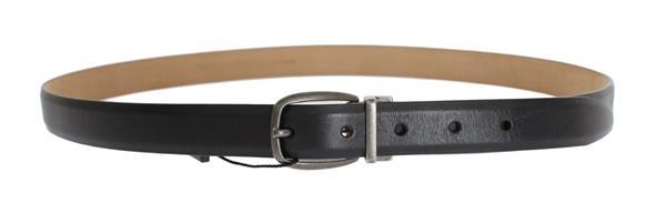 Grote foto dolce gabbana black leather gray buckle belt 105 cm 42 i kleding dames sieraden