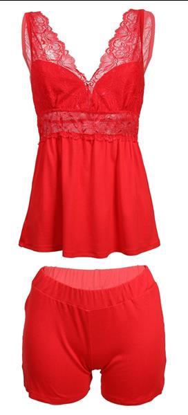 Grote foto rode shortama christine maat s kleding dames ondergoed