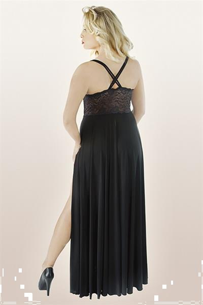 Grote foto zwarte lange jurk maat 38 40 kleding dames ondergoed