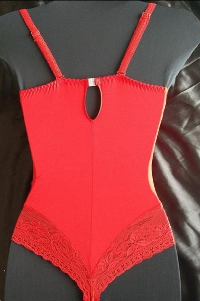 Grote foto rode lingerie body met cup cup 75b kleding dames ondergoed