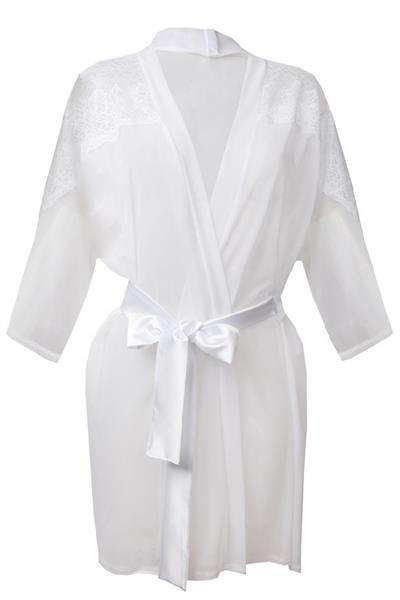 Grote foto witte kimono constance maat xl kleding dames ondergoed