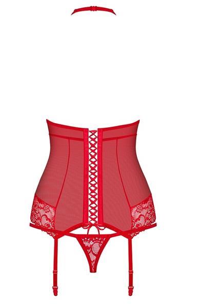 Grote foto rode lingerie top met kant maat s m kleding dames ondergoed