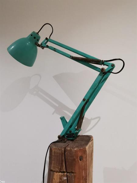 Grote foto industri le werklamp op eikenvoet antiek en kunst lampen
