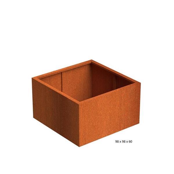 Grote foto cortenstaal plantenbakken tuin en terras bloembakken