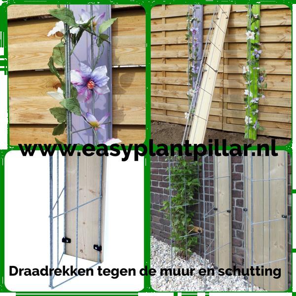 Grote foto klimplanten tegen de schutting tuinscherm muur tuin en terras hekken en schuttingen