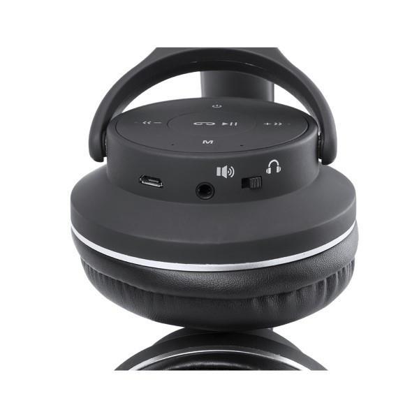 Grote foto opvouwbare hoofdtelefoon met bluetooth usb fm 6w zwart 14613 audio tv en foto luidsprekers