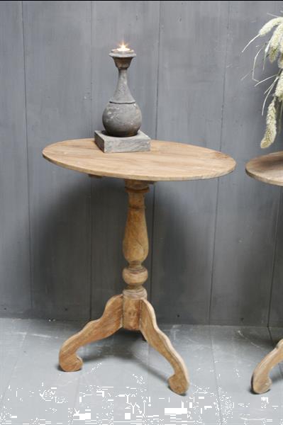 Grote foto wijntafel ovaal oud hout h75 x b60 x d43 cm huis en inrichting eettafels