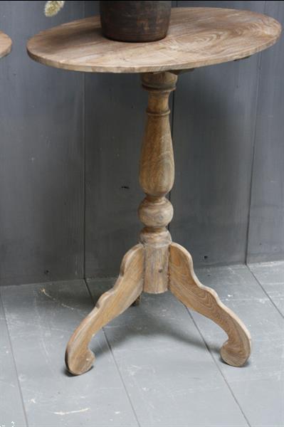 Grote foto wijntafel ovaal oud hout h75 x b60 x d43 cm huis en inrichting eettafels