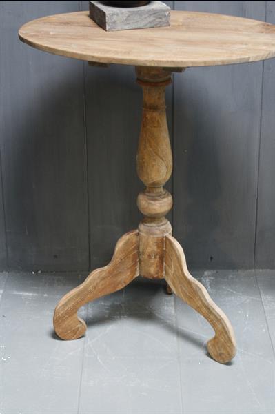 Grote foto wijntafel ovaal oud hout h75 x b60 x d43 cm huis en inrichting eettafels