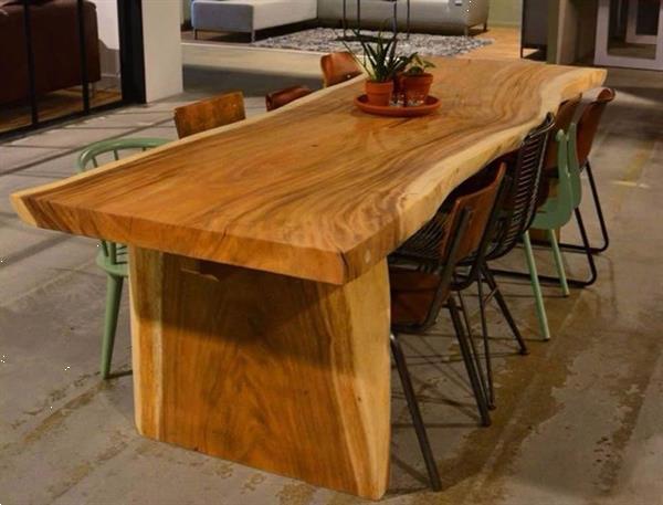 Grote foto suar boomstamtafel wooddesign4u huis en inrichting eettafels