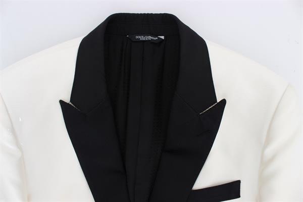 Grote foto dolce gabbana white black silk 2 piece blazer it50 l kleding heren t shirts