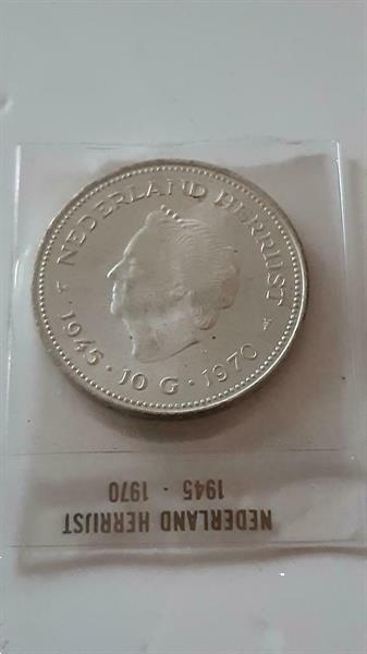 Grote foto zilveren 10 gulden munt nederland herrijst verzamelen munten nederland