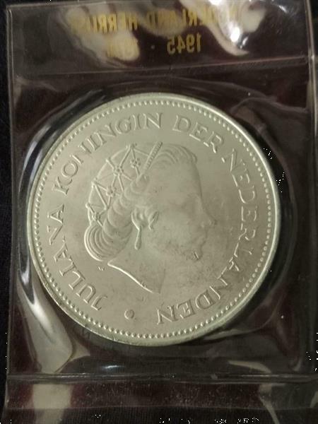 Grote foto zilveren 10 gulden munt nederland herrijst verzamelen munten nederland