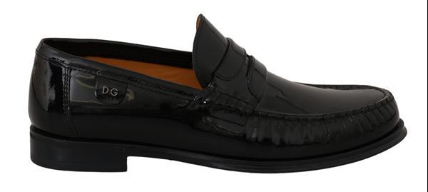 Grote foto dolce gabbana black patent leather moccasins dress shoes e kleding heren schoenen