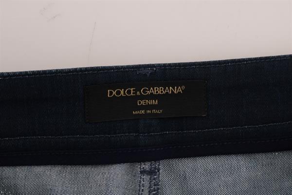 Grote foto dolce gabbana blue short striped mini denim skirt it38 xs kleding dames jurken en rokken