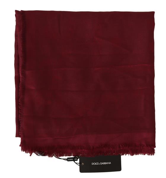 Grote foto dolce gabbana bordeaux necktie wrap shawl silk wool 140cmx kleding dames sieraden