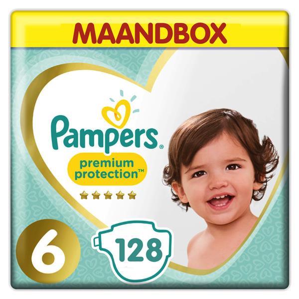 Grote foto pampers premium protection maat 6 maandbox 128 luiers kinderen en baby dekens en slaapzakjes