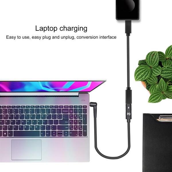 Grote foto usb c type c to 4.5 x 3.0mm power adapter charger cable computers en software overige