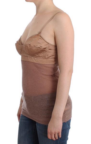 Grote foto ermanno scervino lingerie brown bustier top camisole cami it kleding dames t shirts