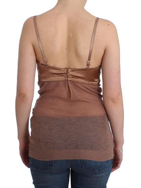 Grote foto ermanno scervino lingerie brown bustier top camisole cami it kleding dames t shirts