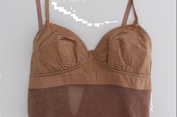 Grote foto ermanno scervino lingerie brown bustier top camisole cami it kleding dames t shirts