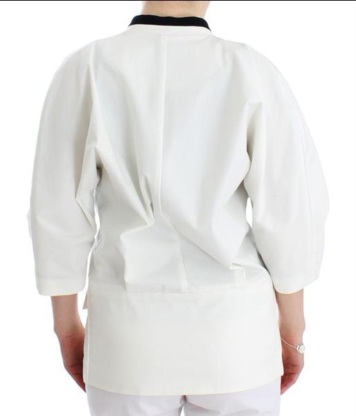 Grote foto andrea pompilio white cotton blend oversized blazer jacket i kleding heren kostuums en colberts