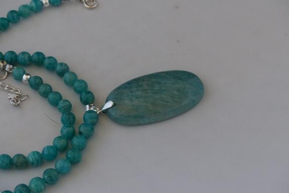 Grote foto amazoniet ketting sieraden tassen en uiterlijk kettingen