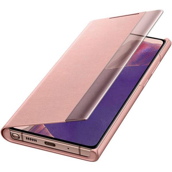 Grote foto samsung galaxy note 20 clear view cover copper brown telecommunicatie samsung