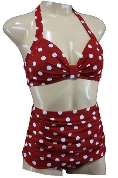 Grote foto aloha beachwear 50 bikini red dots. kleding dames badmode en zwemkleding