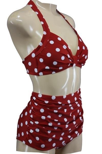 Grote foto aloha beachwear 50 bikini red dots. kleding dames badmode en zwemkleding