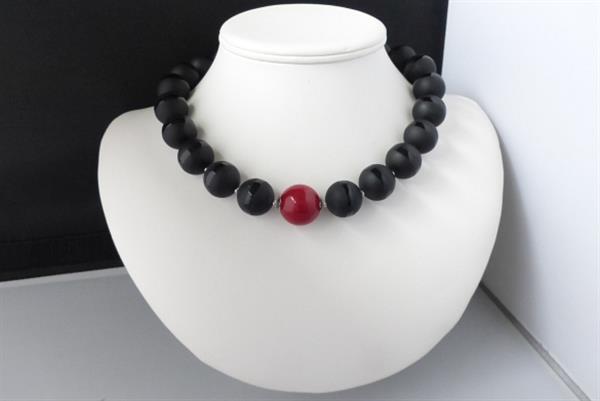 Grote foto set van onyx agaat ketting oorhanger sieraden tassen en uiterlijk kettingen