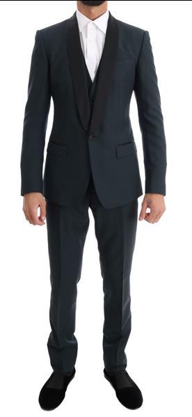 Grote foto dolce gabbana blue martini wool silk 3 piece suit it44 x kleding heren kostuums en colberts