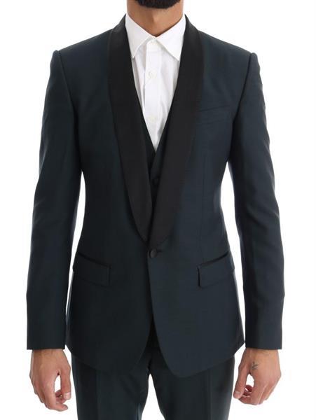 Grote foto dolce gabbana blue martini wool silk 3 piece suit it44 x kleding heren kostuums en colberts