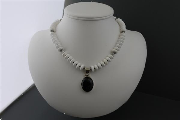 Grote foto collier armbandje oorhanger set van witte onyx sieraden tassen en uiterlijk kettingen