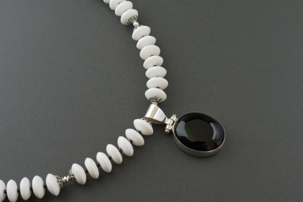 Grote foto collier armbandje oorhanger set van witte onyx sieraden tassen en uiterlijk kettingen