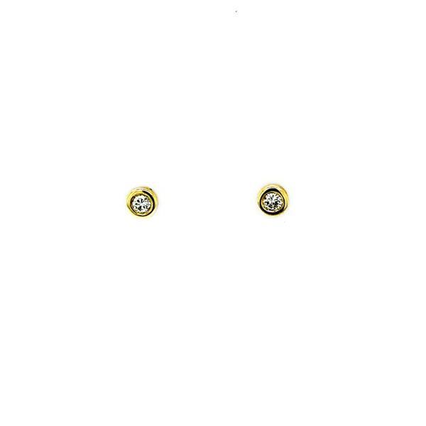 Grote foto gouden solitair oorstekers met diamant 14 krt nieuw 369 sieraden tassen en uiterlijk oorbellen