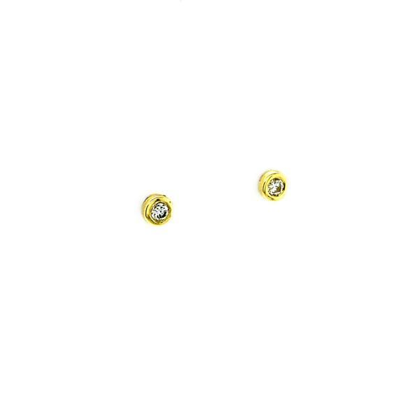 Grote foto gouden solitair oorstekers met diamant 14 krt nieuw 369 sieraden tassen en uiterlijk oorbellen