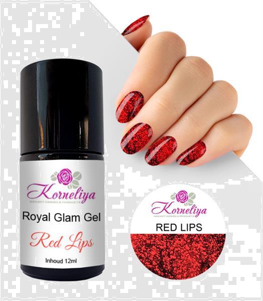 Grote foto korneliya royal glam gel red lips 12 ml beauty en gezondheid make up sets