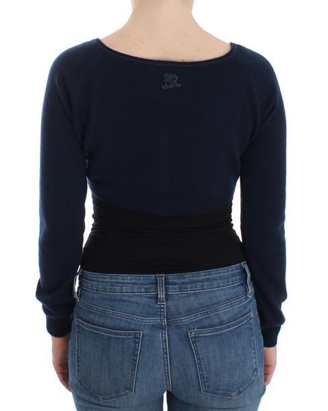 Grote foto ermanno scervino blue cashmere cardigan sweater it46 l kleding dames truien en vesten