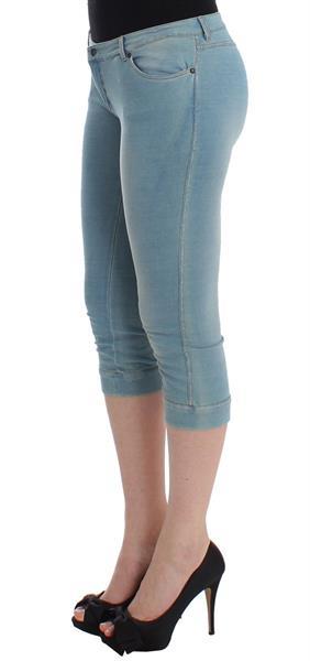 Grote foto ermanno scervino blue capri pants cropped jeans it3 m kleding dames spijkerbroeken en jeans