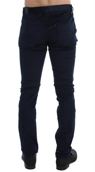 Grote foto costume national blue corduroy slim fit pants jeans w34 kleding heren spijkerbroeken en jeans